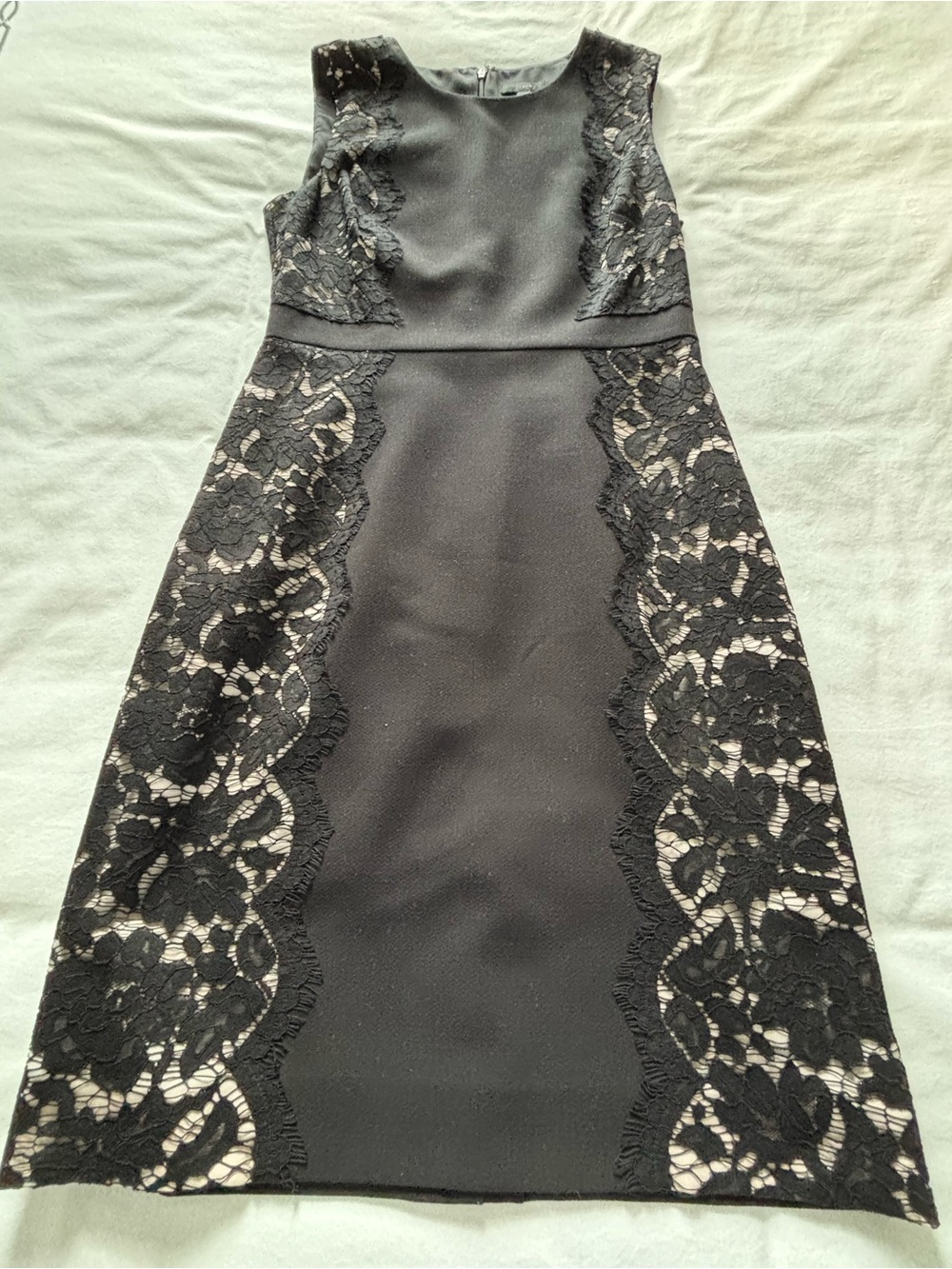 NWOT! J.Crew Black Lace-Panel Sleeveless Dress